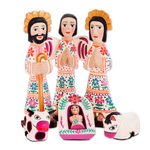 Wood nativity scene, 'Holy Gifts' (set of 10) - 10-piece Nativity Scene Hand-carved Wood from Guatemala