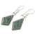 Jade dangle earrings, 'Jungle Pyramids' - Jade Earrings with Sterling Silver Settings from Guatemala (image 2c) thumbail