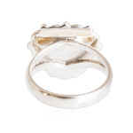 Jade heart ring, 'Zinnia Love' - Jade Hearts on Sterling Silver Handcrafted Ring