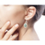Jade flower earrings, 'Solar Apple Flower' - Sterling Silver Flower Earrings with Light Green Jade (image 2j) thumbail