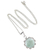 Jade flower necklace, 'Solar Apple Flower' - Light Green Jade in Sterling Silver Flower Necklace (image 2b) thumbail