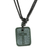 Jade cross necklace, 'Faith and Love' - Etched Cross on Jade Pendant Artisan Crafted Necklace (image 2b) thumbail