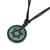 Jade-Anhänger-Halskette, „Magen David“ – Jade-Davidstern-Anhänger an schwarzer Lederband-Halskette