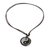 Jade cross necklace, 'Yin Yang' - Jade on Black Leather Necklace Crafted by Hand (image 2a) thumbail