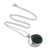 Jade pendant necklace, 'Green Place of the Moon' - Light and Dark Green Jade Reversible Silver Pendant Necklace
