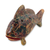 Ceramic ocarina, 'Blue Red Beige Fish' - Artisan Crafted Ceramic Ocarina Fish Shaped Vessel Flute (image 2b) thumbail