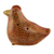 Ceramic ocarina, 'Red Brown Mamma Hen' - Artisan Crafted Ceramic Ocarina Hen Shaped Flute (image 2b) thumbail