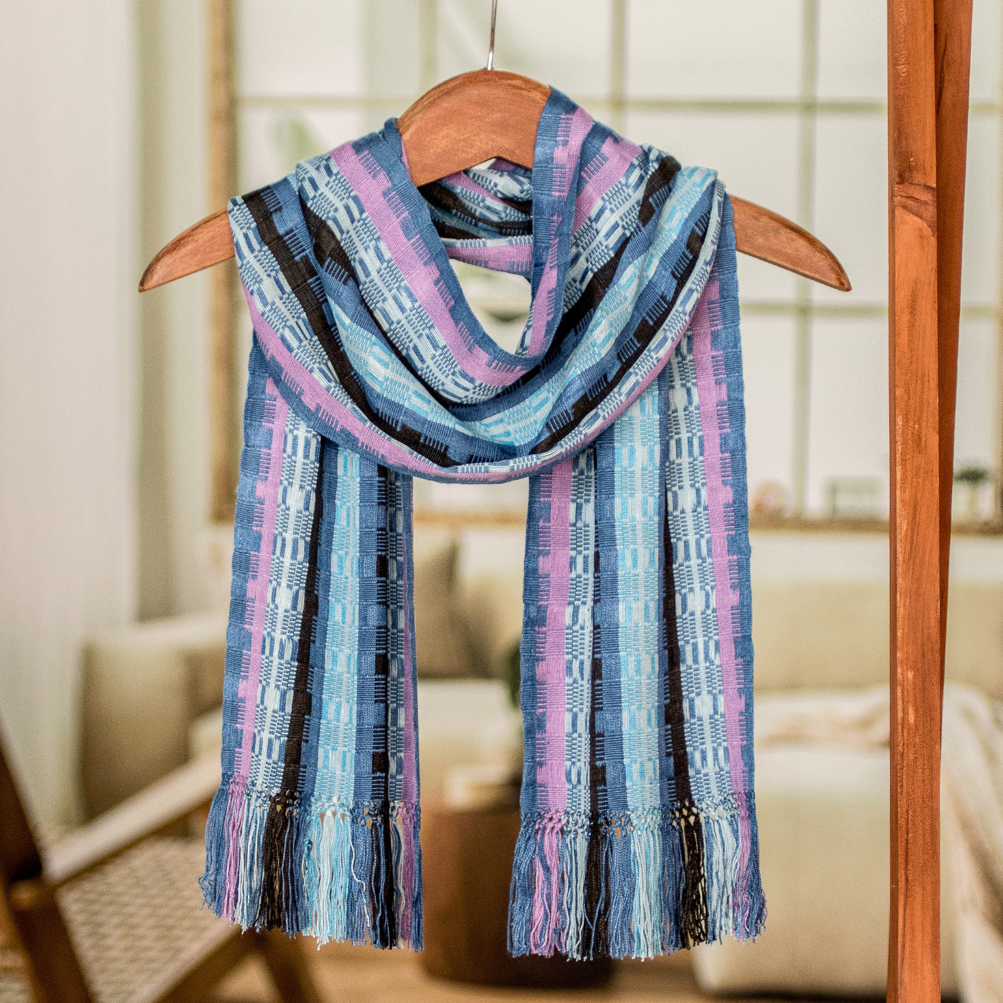Handwoven Rayon Chenille Scarf