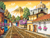 'Antigua Guatemala I' - Guatemala Town Painting in Oil on Canvas