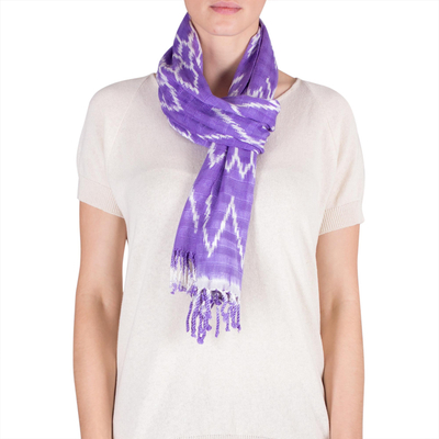 Cotton scarf, Solola Lilacs