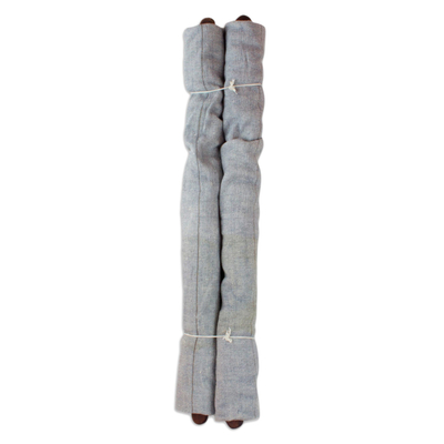 Hamaca de algodón, (individual) - Hamaca de algodón gris tejida a mano de Guatemala (individual)