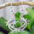 Pendientes colgantes de jade, 'Lilac Quetzal Myth' - Pendientes de plata de ley y jade lila de un pájaro quetzal