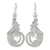 Lilac jade dangle earrings, 'Quetzal Beauty' - Sterling Silver Bird Jewelry Earrings with Lilac Jade Wing thumbail