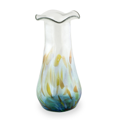 Vase aus geblasenem Glas - Fair gehandelte, handgefertigte Vase aus mundgeblasenem Glas