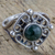 Jade cocktail ring, 'Maya Cardinal Points' - Antiqued Sterling Silver Ring with Guatemalan Jade (image 2) thumbail