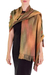 Rayon shawl, 'Eternal Earth Allure' - Handwoven Backstrap Loom Rayon Shawl in Earth Tones (image 2a) thumbail