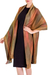 Rayon shawl, 'Eternal Earth Allure' - Handwoven Backstrap Loom Rayon Shawl in Earth Tones (image 2b) thumbail