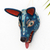 Wood mask, 'Nocturnal Coyote' - Guatemalan Artisan Hand Carved and Painted Wood Coyote Mask (image 2b) thumbail