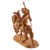 Wood sculpture, 'Quixote on Horseback' - Hand Carved Wood Statuette of Don Quixote on a Horse
