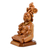 Cedar sculpture, 'Devoted Midwife' - Handcrafted Cedar Mayan Sculpture from Guatemala