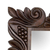 Wood wall mirror, 'Peeking Sunflowers' - Handcrafted Pinewood Floral Wall Mirror from Guatemala (image 2c) thumbail