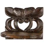 Wood wall shelf, 'Strawberries and Peaches' - Hand Crafted PInewood Wall Shelf with Fruit Motif