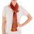 Rayon chenille scarf, 'Solola Dawn' - Orange Brown Maroon Hand Woven Rayon Chenille Scarf