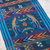 Cotton table runner, 'Turquoise Quetzal' - Handwoven Bird Theme Turquoise Cotton Table Runner (image 2c) thumbail