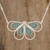 Jade pendant necklace, 'Butterfly of Harmony' - Artisan Crafted Jade and Sterling Silver Butterfly Necklace (image 2) thumbail