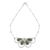 Jade pendant necklace, 'Butterfly of Harmony' - Artisan Crafted Jade and Sterling Silver Butterfly Necklace thumbail