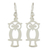 Sterling silver dangle earrings, 'Maya Owl' - Guatemalan Sterling Silver Owl Shape Earrings thumbail
