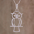 Sterling silver pendant necklace, 'Maya Owl' - Owl Theme Handcrafted Guatemalan Sterling Silver Necklace (image 2) thumbail