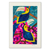 Naturfasercollage - Signierte Tukan-Vogel-Collage aus Naturfasern aus Nicaragua