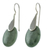 Jade dangle earrings, 'Cool Maya Jungle' - Fair Trade Silver 925 and Green Jade Handcrafted Earrings