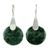 Jade dangle earrings, 'Cool Yaxha Jungle' - Modern Fair Trade Silver 925 Light Green Jade Earrings (image 2a) thumbail