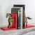 Pinewood bookends, 'Little Red Horse of Knowledge' (pair) - Guatemalan Handcrafted Pinewood Horse Bookends (Pair)