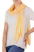 Cotton scarf, 'Tropical Mamey' - Dark Peach Colored Cotton Scarf from Guatemala thumbail