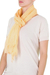 Cotton scarf, 'Tropical Mamey' - Dark Peach Colored Cotton Scarf from Guatemala (image 2c) thumbail