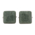 Jade cufflinks, 'Light Green Maya Minimalist' - Guatemala Jade and 925 Silver Cuff Links Men's Accessories thumbail