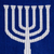 Cotton table runner, 'Blue Menorah Lights' - Blue Cotton Handwoven Jewish Menorah Table Runner (image 2c) thumbail