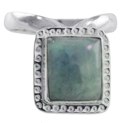 Guatemalan Jade on Artisan Crafted Sterling Silver Ring