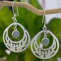 Jade dangle earrings,
