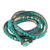 Wickelarmband mit Perlen - Beruhigendes blaugrünes Wickelarmband, hergestellt von der Artisan Group