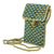 Bolso bandolera de algodón - Bolso bandolera 100 % algodón tejido a mano en verde azulado y dorado