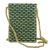 Cotton sling bag, 'Stained Glass' - 100% Cotton Hand Woven Sling Bag in Teal and Gold