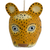 Wood wall mask, 'Royal Maya Jaguar' - Guatemala Artisan Carved and Painted Pinewood Jaguar Mask