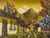 'Calle San Francisco III' - Guatemalan Volcano Village Signed Painting Limited Edition thumbail