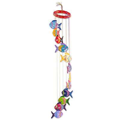 Colorful Tropical Fish Theme Handcrafted Ceramic Mobile - Twelve ...