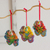 Ceramic ornaments, 'Floral Octopus' (set of 6) - Handcrafted Ceramic Octopus Ornaments (Set of 6) (image 2) thumbail