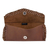 Leather clutch handbag, 'El Salvador Earth' - Artisan Crafted Brown Leather Clutch Purse with Lacings (image 2c) thumbail
